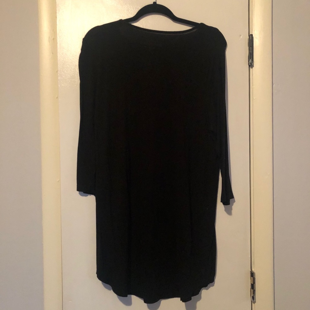 Torrid black lattice neck super soft tunic